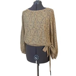 Michael Michael Kors Beige Lace Top Size P